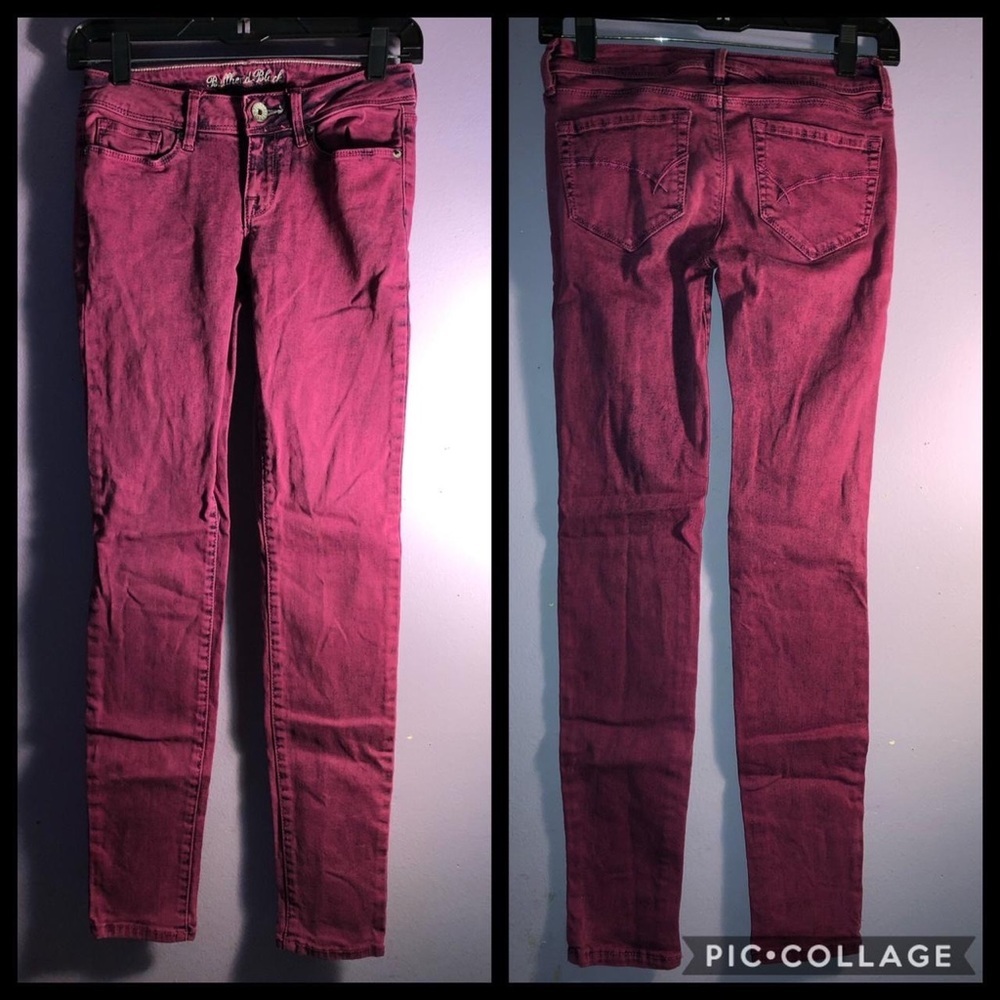 BULLHEAD BLACK Juniors Size 1 Skinniest Jeans Magenta Pink